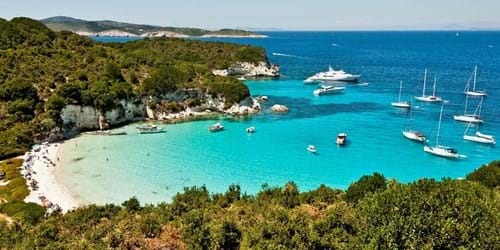 Voutoumi Beach, Paxos, Greece.