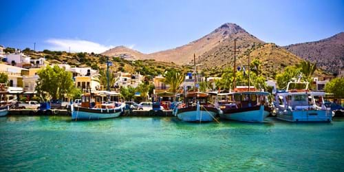 Fishing boats in Elounda village