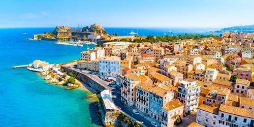 Panoramic view of Kerkyra, capital of Corfu