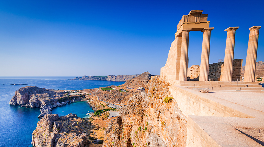 Acropolis in Rhodes, Greece